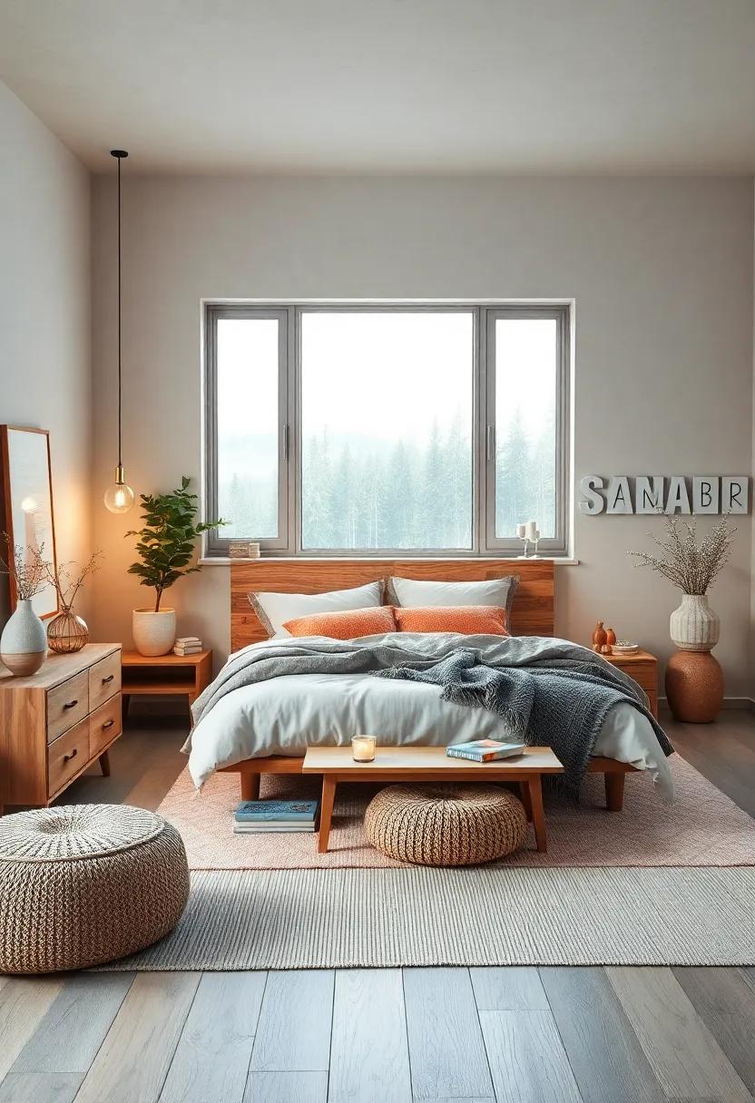 Natural Elements: Use wooden​ furniture and decor ​to bring ‍organic​ warmth⁢ into‌ your ​bedroom, creating ‍a harmonious atmosphere with gentle lighting⁢ that highlights these⁤ textures