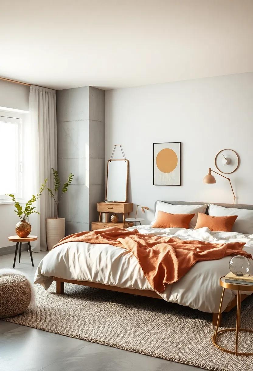 Warm Metallics: Incorporate metallic accents in ‌copper​ or​ brass that‌ subtly reflect light, giving your room an inviting, cozy shimmer without overpowering the softness