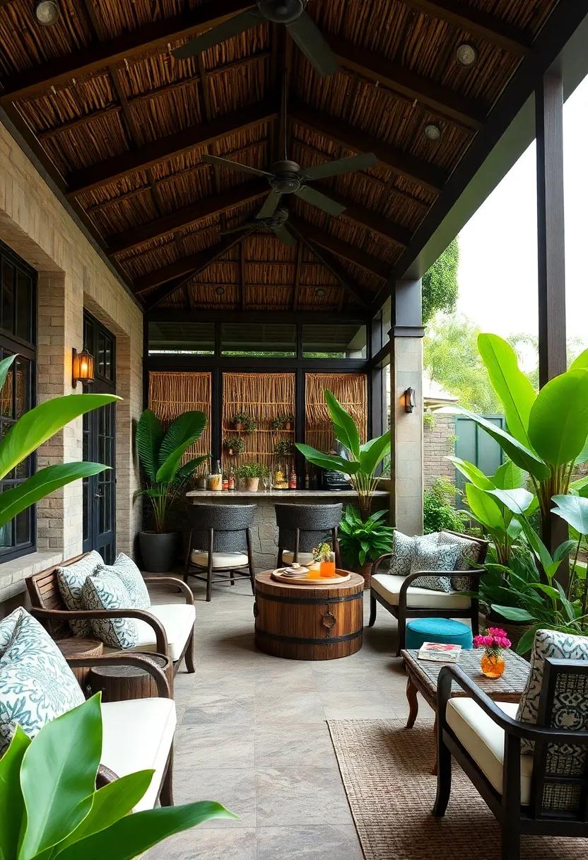 Tiki Lagoon: Experience a true island vibe⁣ with a⁢ mini waterfall feature and⁣ a bar serving up classic tropical cocktails surrounded by vibrant flora