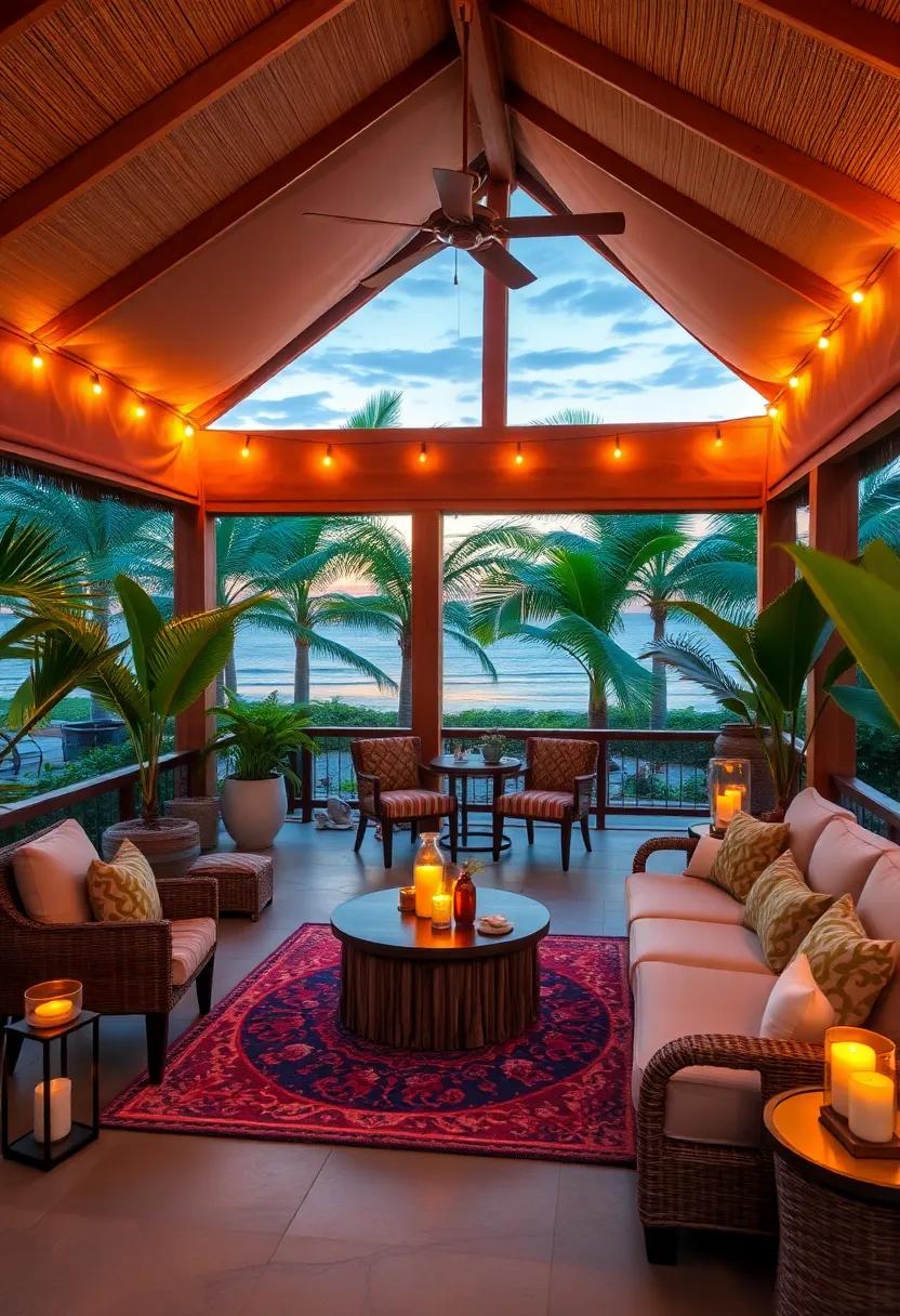 Tiki Tropics Lounge: Offering a stunning view of the sunset, this outdoor retreat boasts vibrant LED lights and a tiki-inspired cocktail menu
