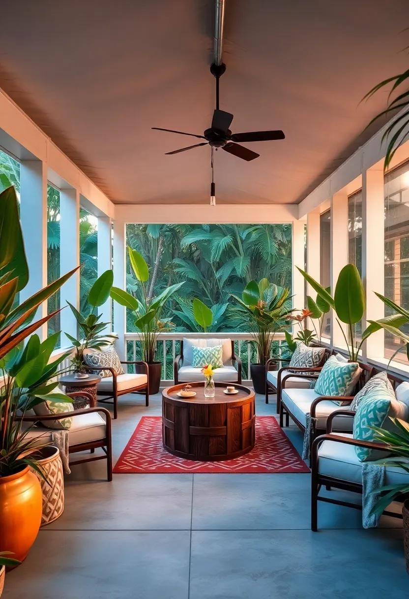 Sunset Sips: A ​welcoming screened porch adorned with ⁢tropical plants, this bar’s specialty is their signature⁤ rum punch that will transport you straight to the islands