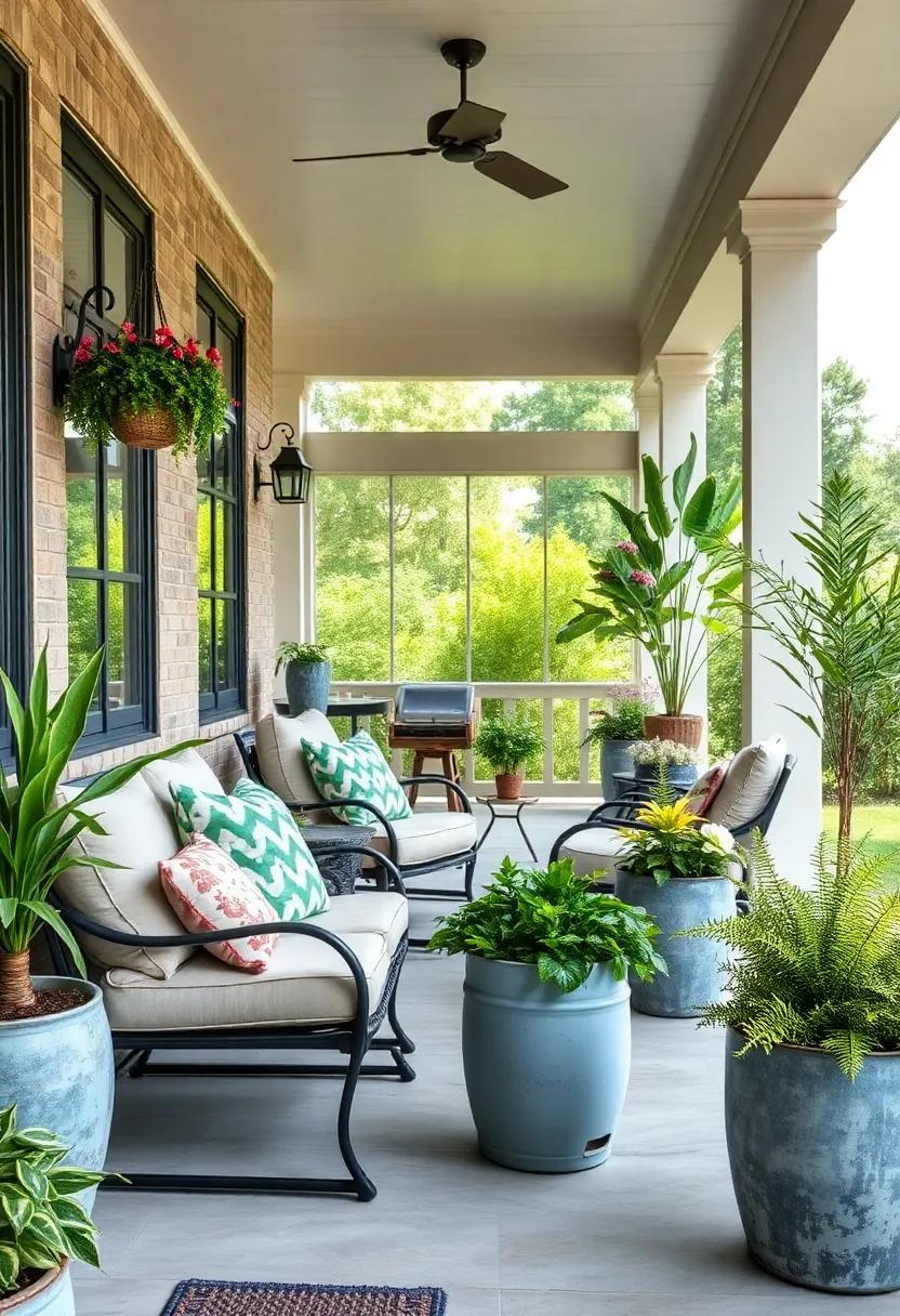 Patinaed Metal Planters - Showcase your greenery in patinaed metal planters, offering a weathered look that enhances the rustic charm