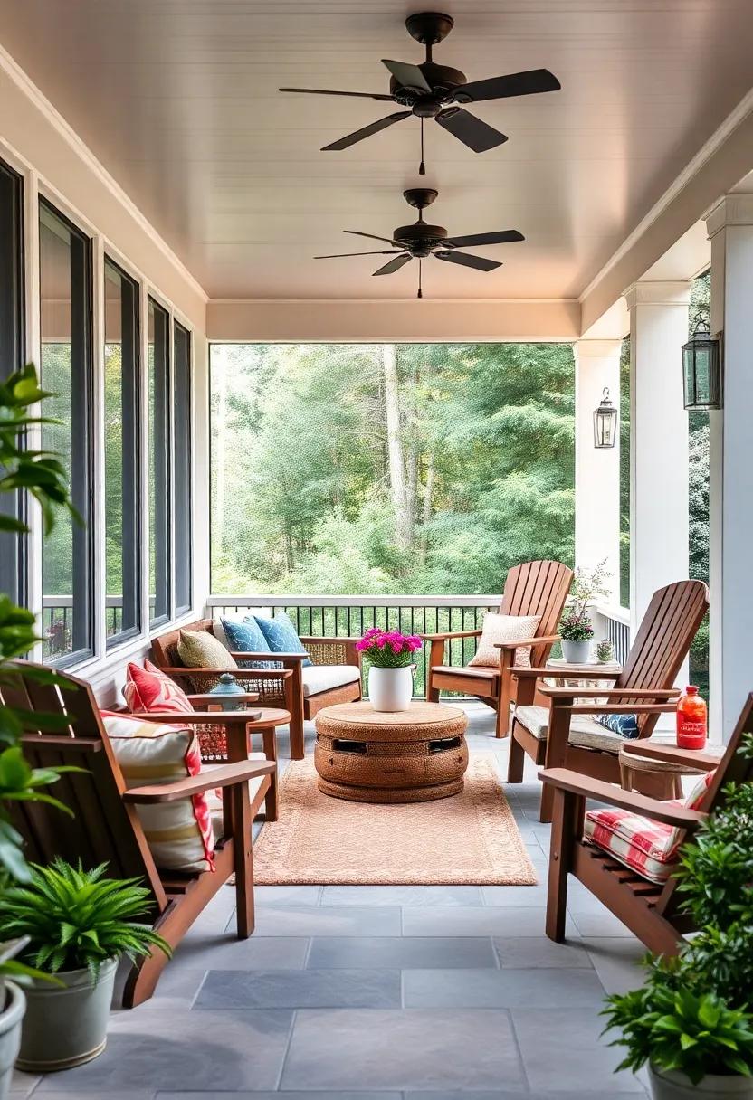 Classic Adirondack Chairs - Add timeless appeal with an array of classic Adirondack chairs, inviting relaxation amidst nature