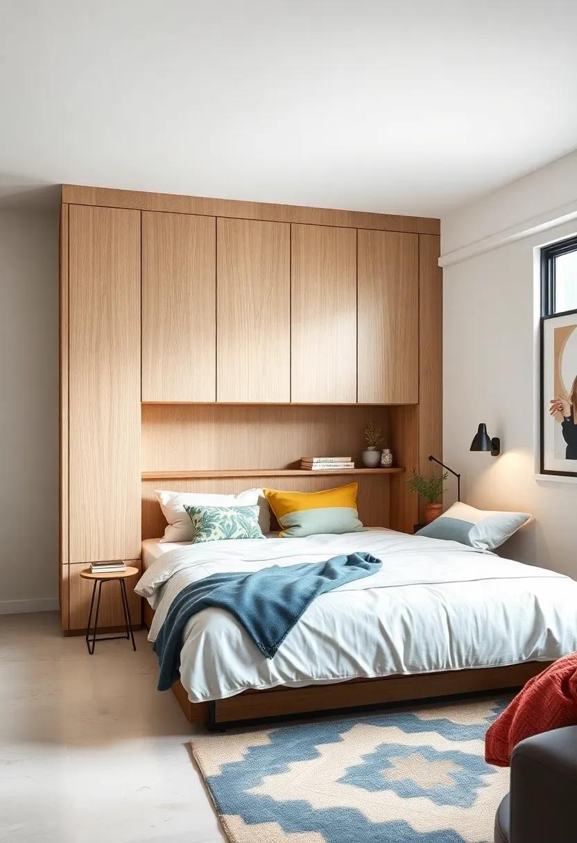 Choose a Murphy bed for a spare room that maximizes space during the day, while still providing a comfortable sleeping area at night