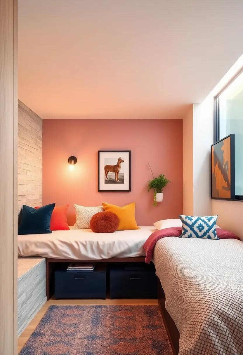 Employ an under-bed storage system, utilizing totes or drawers specifically designed to fit in that frequently enough forgotten space