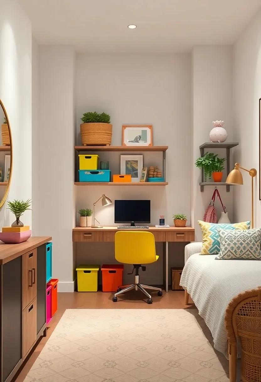 Use colorful bins in a closet or under a desk to store craft supplies or workout gear while keeping your aesthetic fun and organized