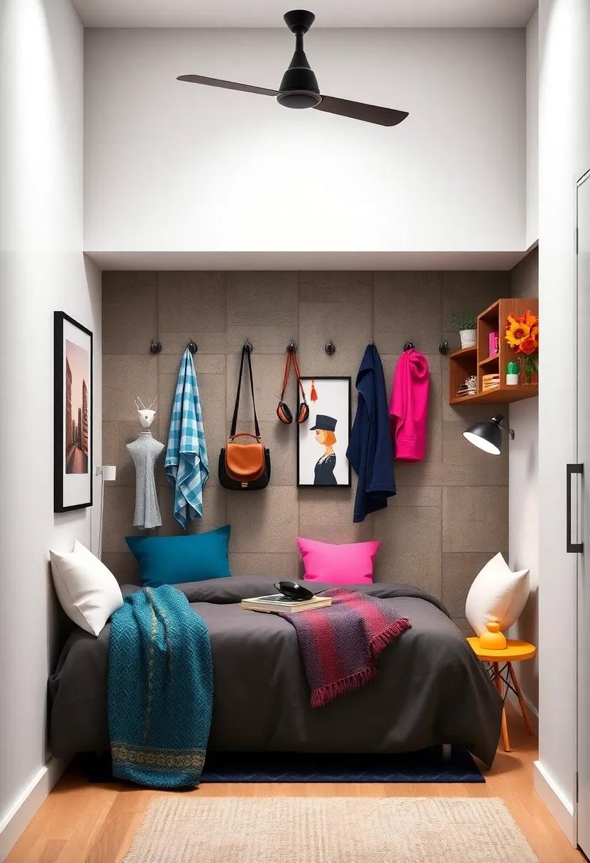 Wall-Mounted Hooks: Utilize hooks on your walls for hanging bags, hats, ​or headphones,‍ adding‍ organization without taking up floor space