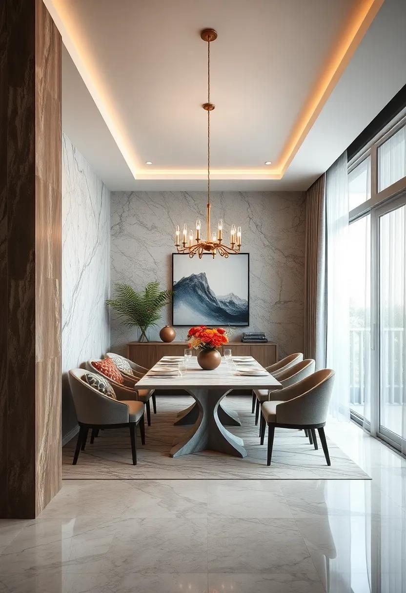 Incorporate Marble-Inspired Wallpaper to infuse your space with a touch of elegance