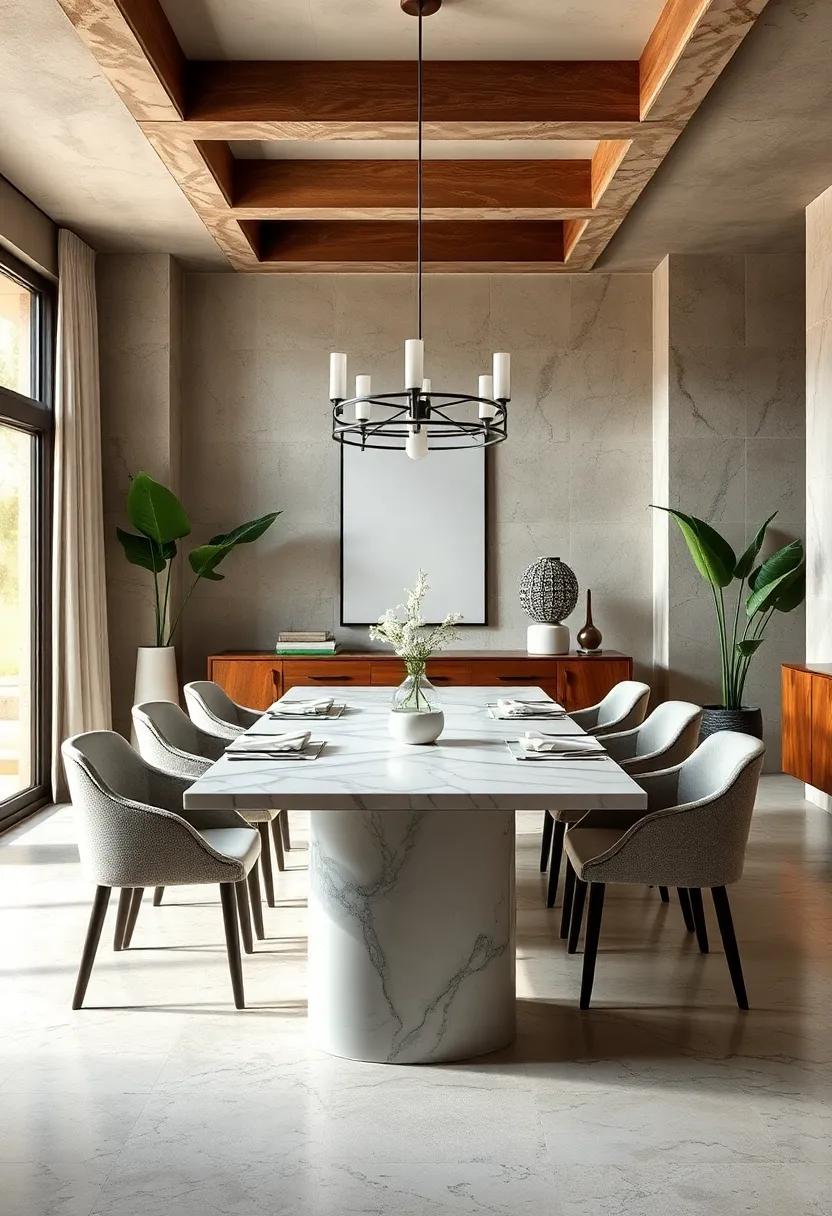 Place a Marble Runner down the center of ⁢your table ​for⁣ a sleek visual line