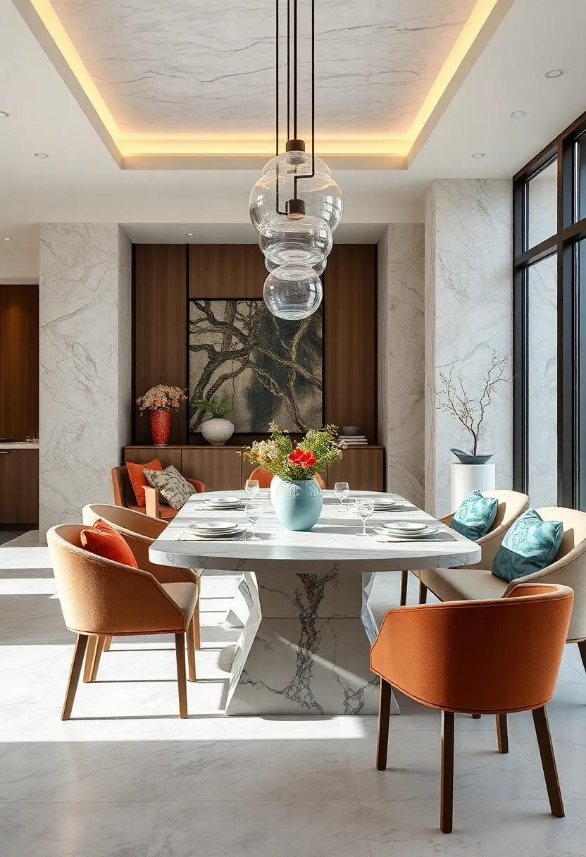 Incorporate Marble Tableware ⁢for an⁣ elegant dining experience that impresses guests