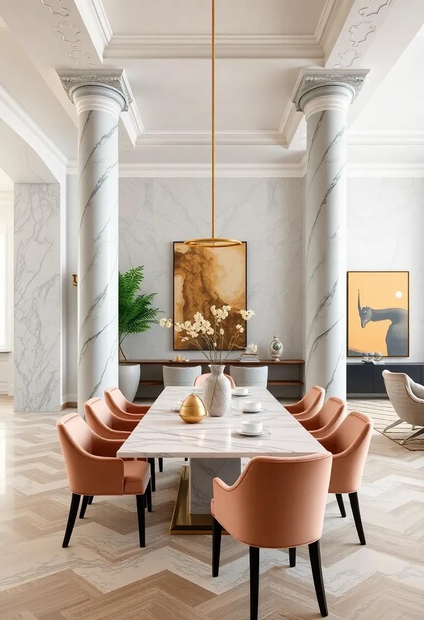 Choose Marble pillars or Columns to ⁤add‍ architectural interest and grandeur