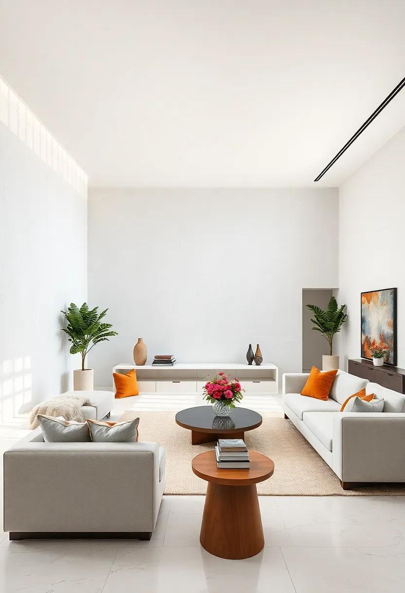 Textured Walls: Consider minimalist wall murals or textured plaster finishes that add a tactile element while remaining subdued