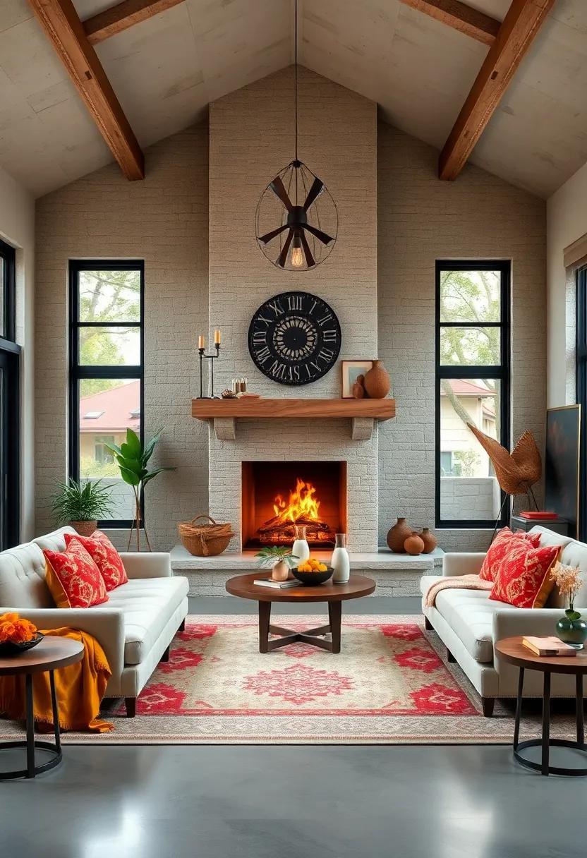 28 Cozy Ideas for a Boho Living Room with a Fireplace to Elevate Your Space