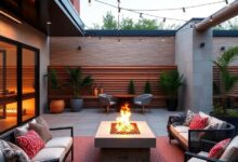 27 Inspiring Ideas for Modern Outdoor Dining Featuring Cozy Fire Pit Elements