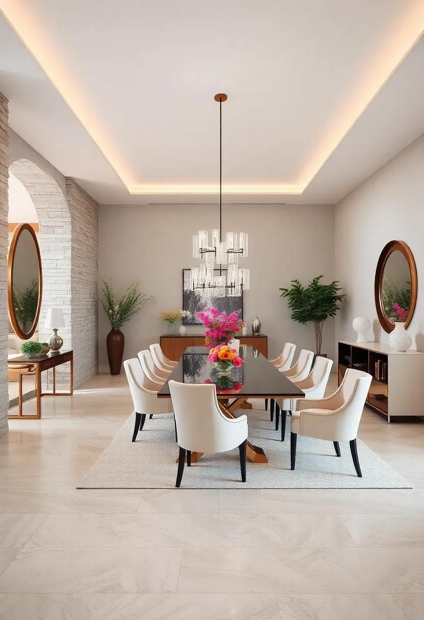 25 Stunning Ways to Elevate Your Dining Room with Mirrored Decor Elegance