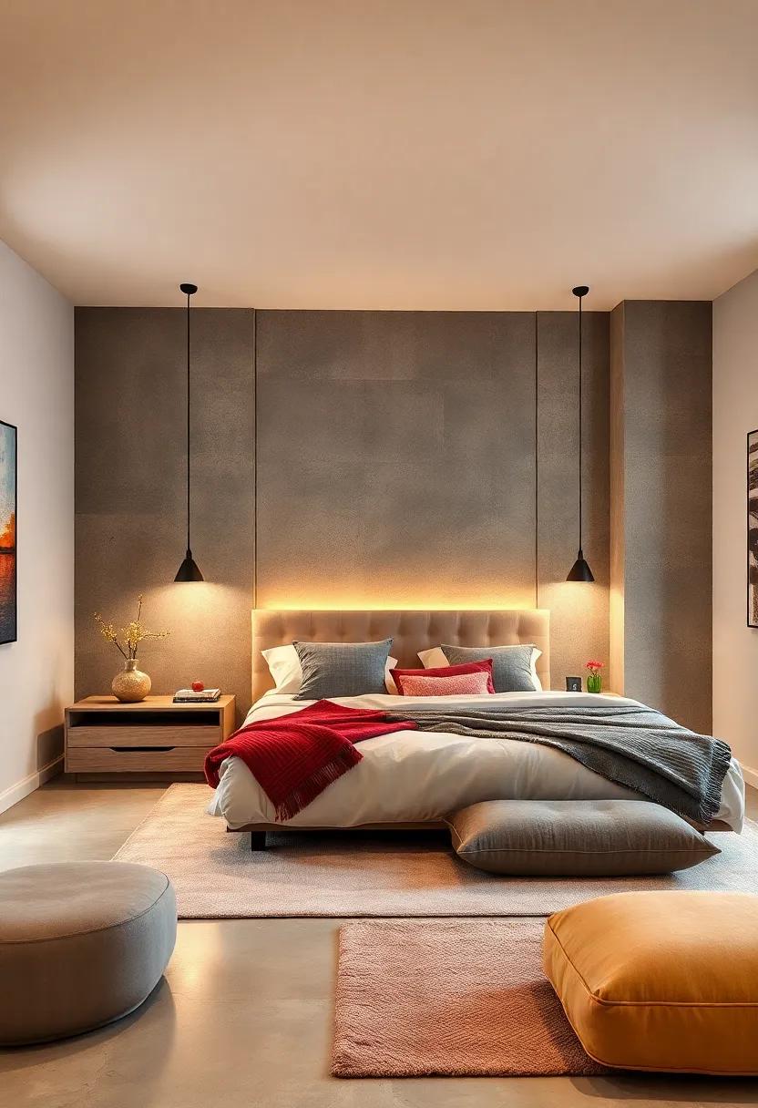 statement lighting - Use bold light fixtures⁣ to act as focal ⁢points ‍that enhance the ‌artistic ​vibe of your bedroom