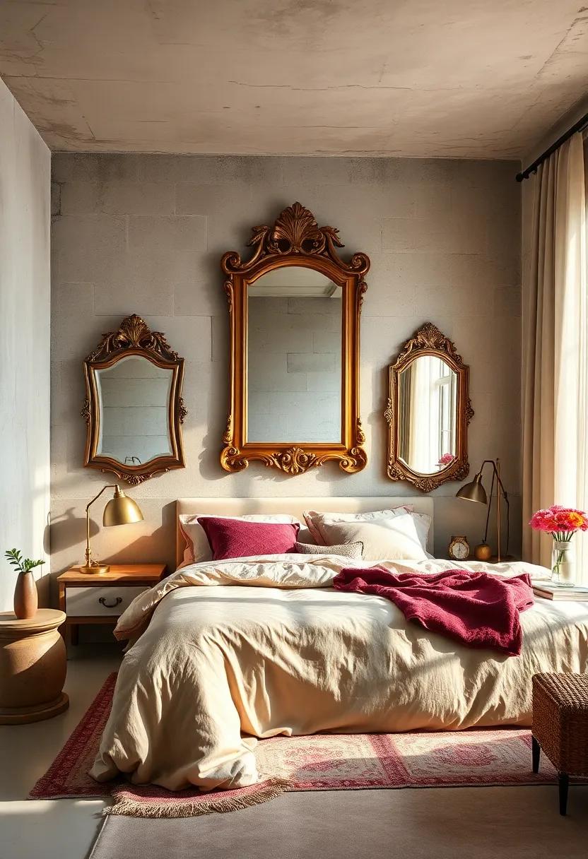 Vintage Mirrors⁢ - Incorporate antique ​or ornate ​mirrors that reflect light and ⁢create an elegant‌ atmosphere