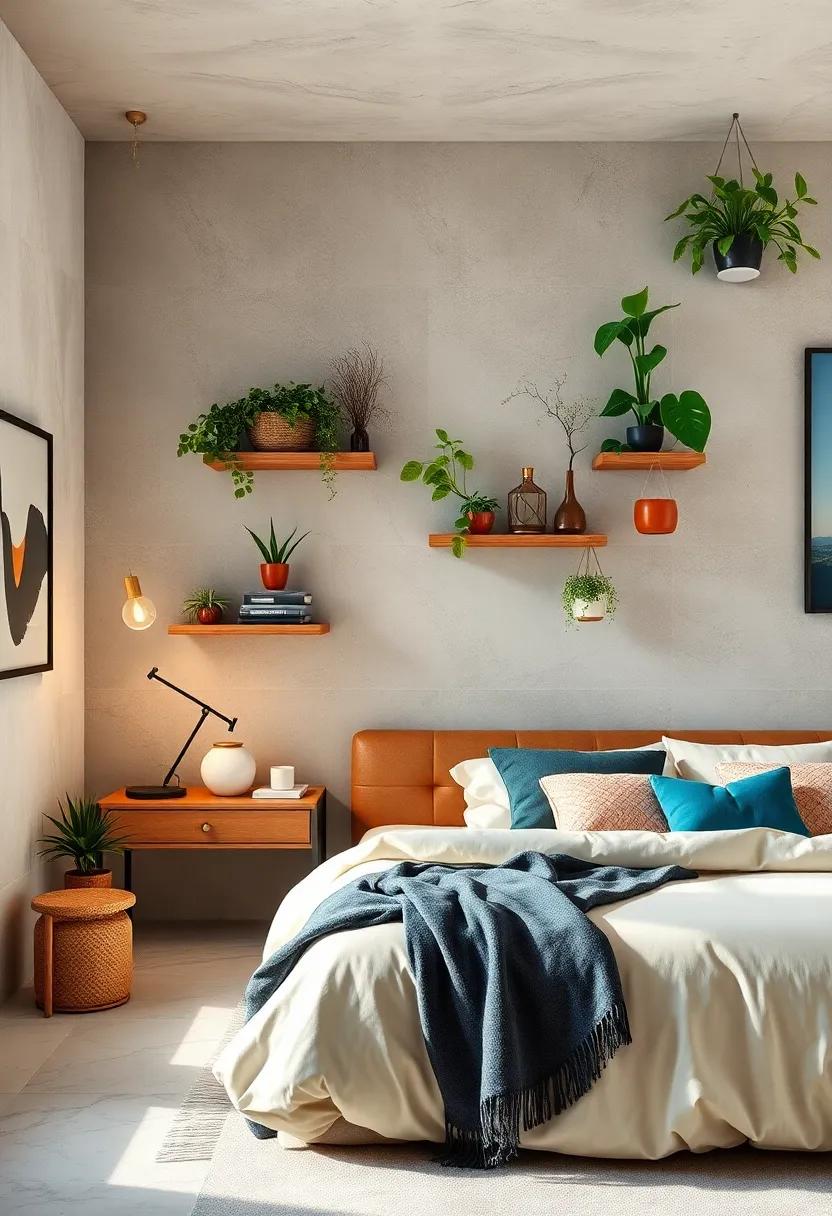 Wall-mounted Plants - Install floating shelves ⁢or wall planters for greenery that adds ​dimension and life to your walls
