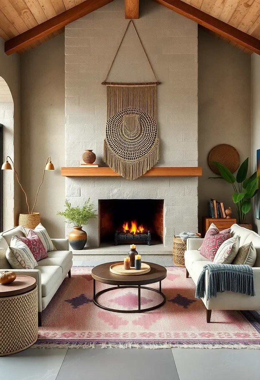 Boho Fringed Accessories: Use fringed or tassel-decorated items, like throw pillows ​or ​wall​ hangings, to add playful movement to the⁣ decor