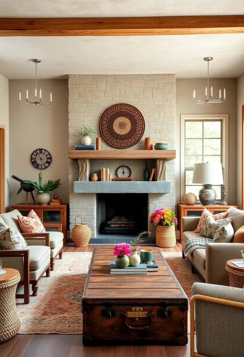 Vintage Accents: Search for unique ​thrifted pieces, such as an antique trunk or a vintage coffee table, to add charm⁢ and a sense of history to⁣ the room