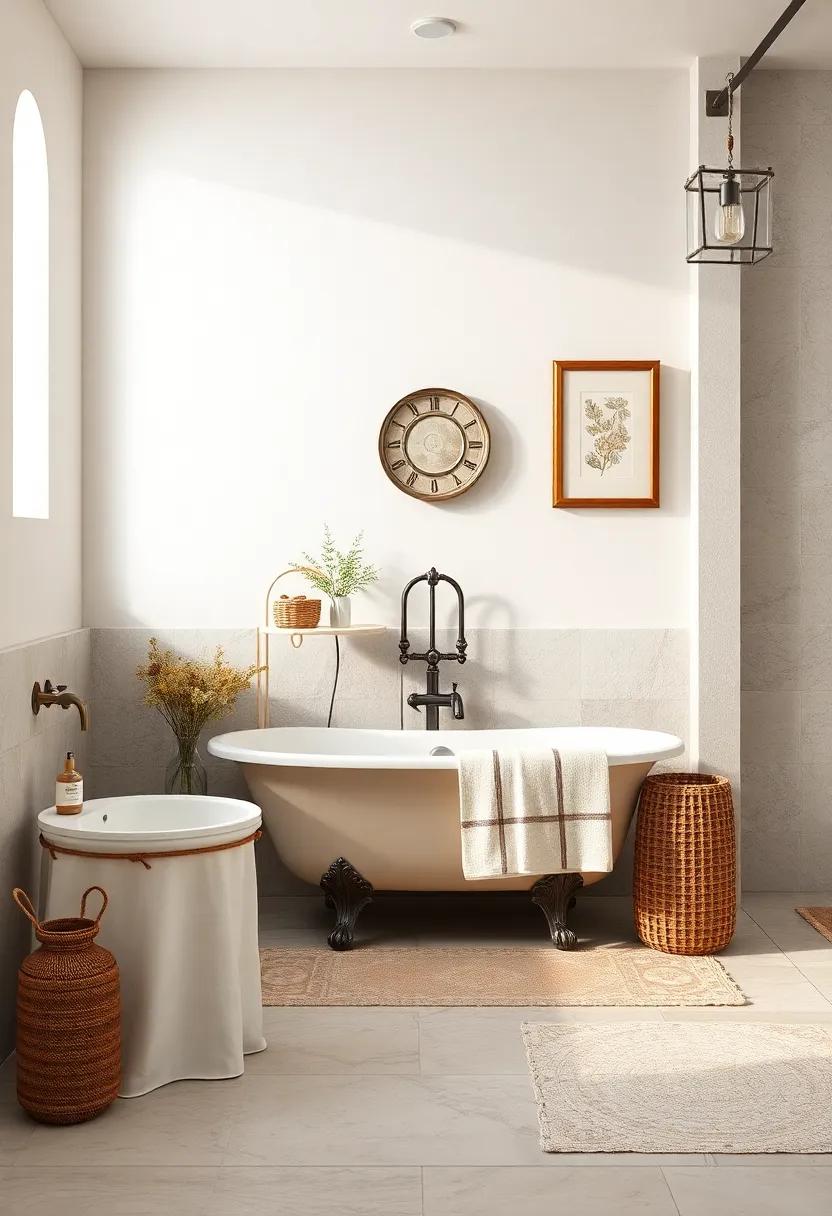 Classic Clawfoot Bathtub: Embrace the allure of old-world luxury with a stunning clawfoot tub as the centerpiece of your bathroom