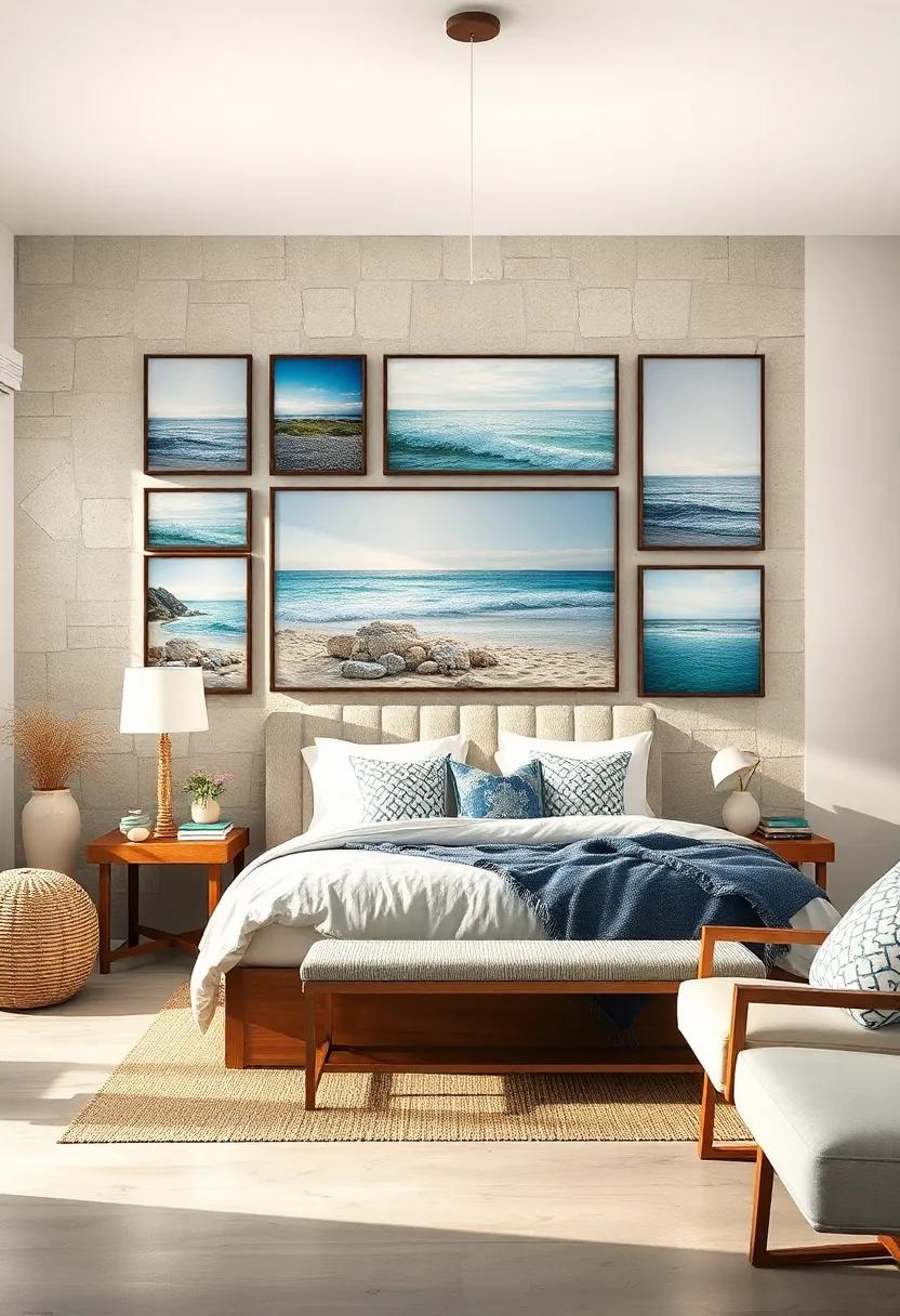 Coastal ‌gallery Wall: Curate a collection of seascape paintings or photographs that evoke the beauty of the ocean for a​ stunning focal ⁤point