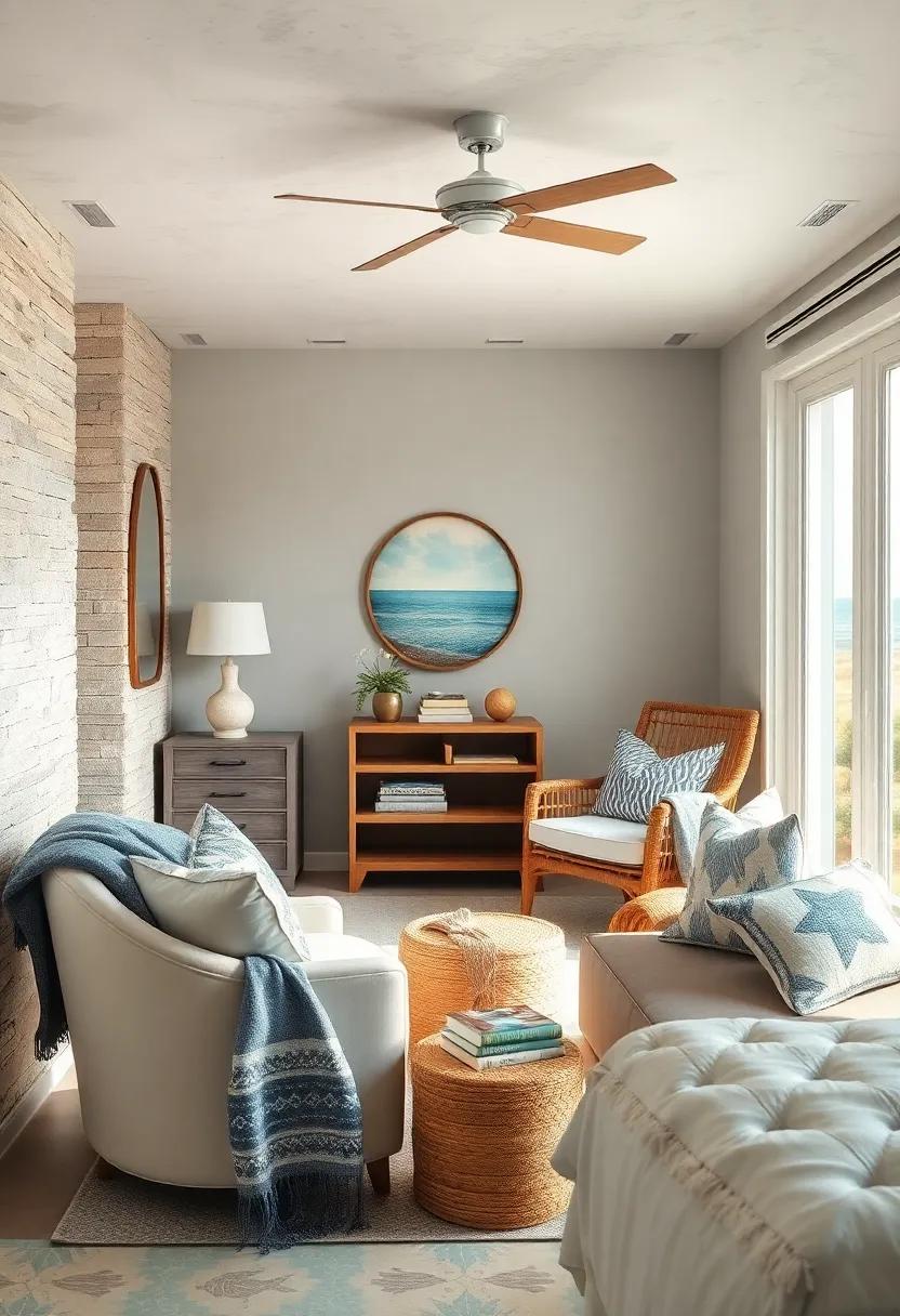 Cozy Nooks: Create⁣ a reading nook with plush​ chairs‍ and marine-themed throws,perfect for enjoying the ocean ⁢breeze‌ and a good book