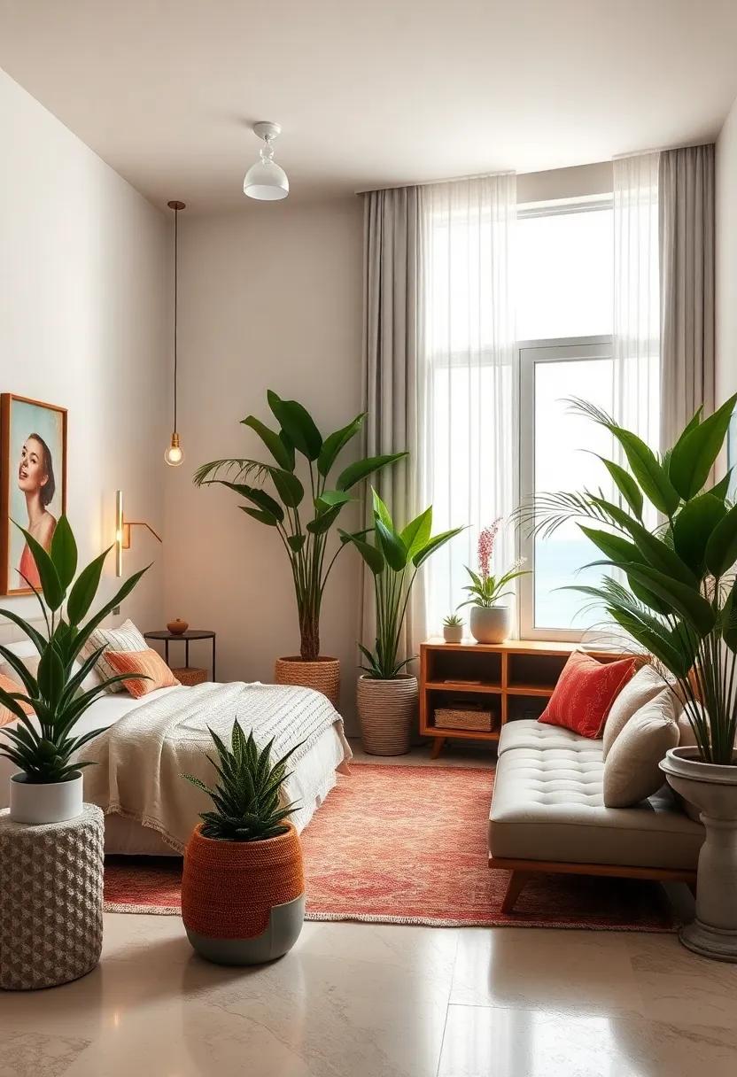 Indoor ‍Plants:⁤ Introduce potted ⁣plants like succulents or palms to infuse‌ a splash of greenery and ‌vibrancy ‌inspired by coastal​ landscapes
