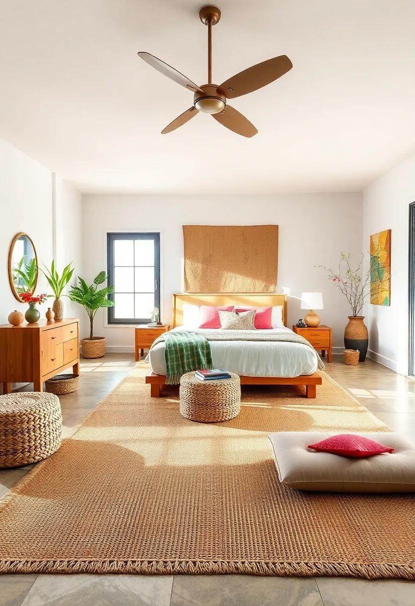 Natural Fiber Rugs:⁢ Use jute ​or sisal rugs‍ to ground the room, adding warmth and an organic beachy vibe underfoot