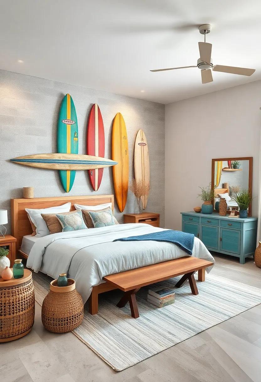 Vintage Surfboards: Decorate your walls with ⁤vintage surfboards for a‍ playful nod to beach⁤ culture ‌while adding a unique artistic flair