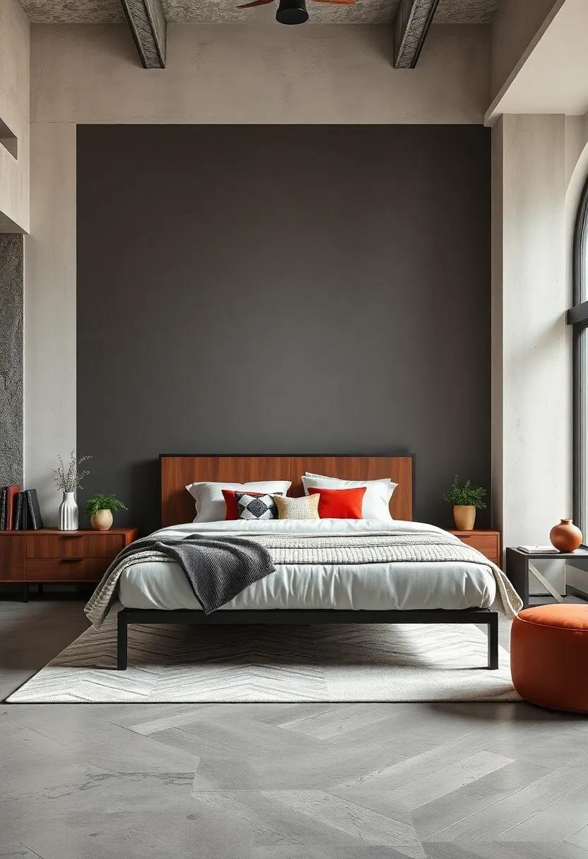 Industrial Edge: Bold metal frames contrasted with wood accents offer a striking, modern aesthetic that stands out