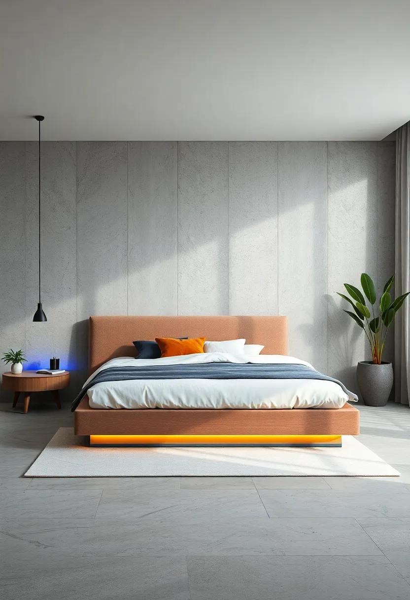 Smart Design: Incorporating technology into the bed frame, think built-in USB ports and mood lighting for the modern sleeper