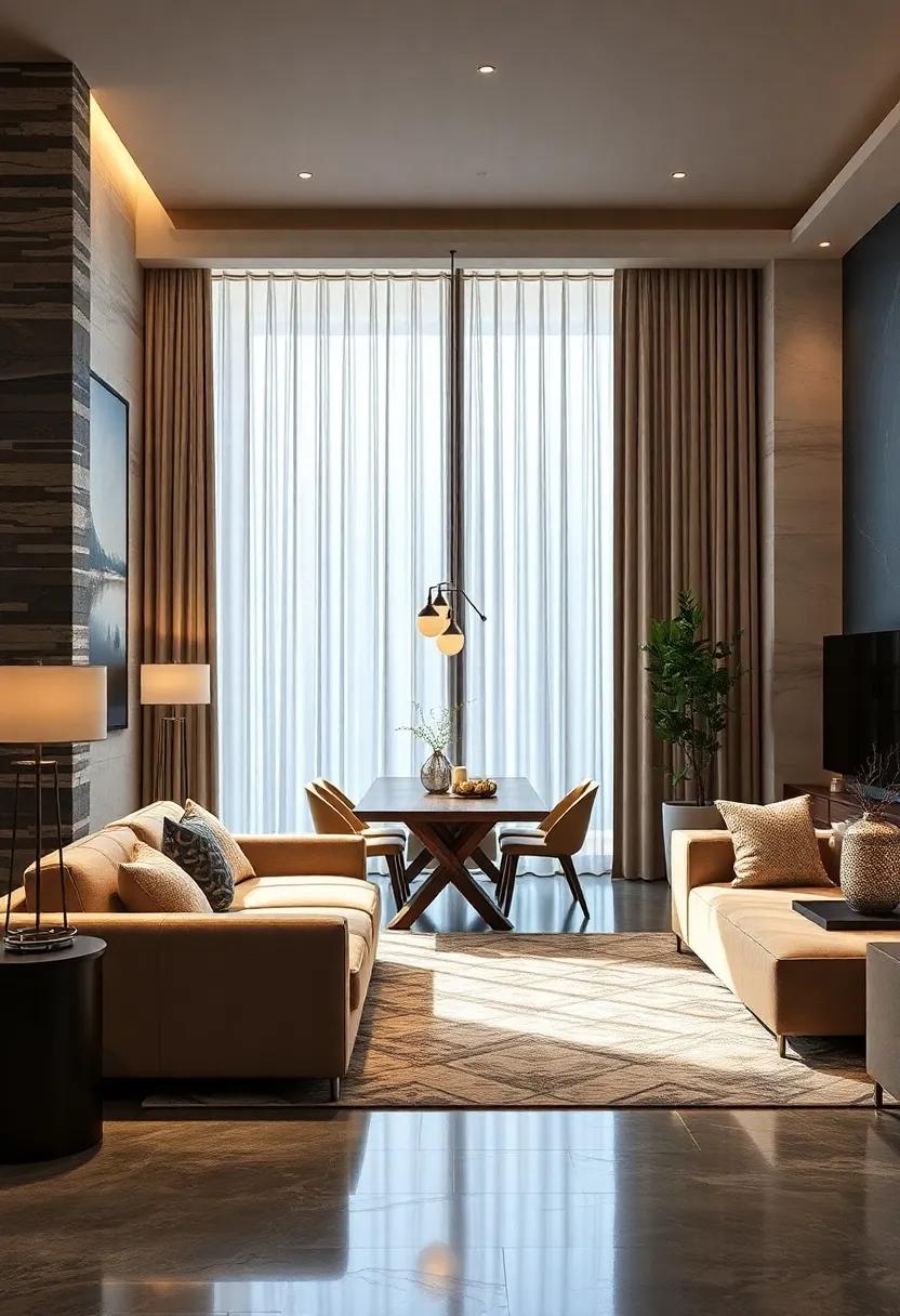 Behind the Curtain: ​Utilize a curtain room‌ divider to ‌separate the dining area from ⁣other spaces,⁤ adding​ privacy⁤ and a stylistic element to⁤ your ​arrangement