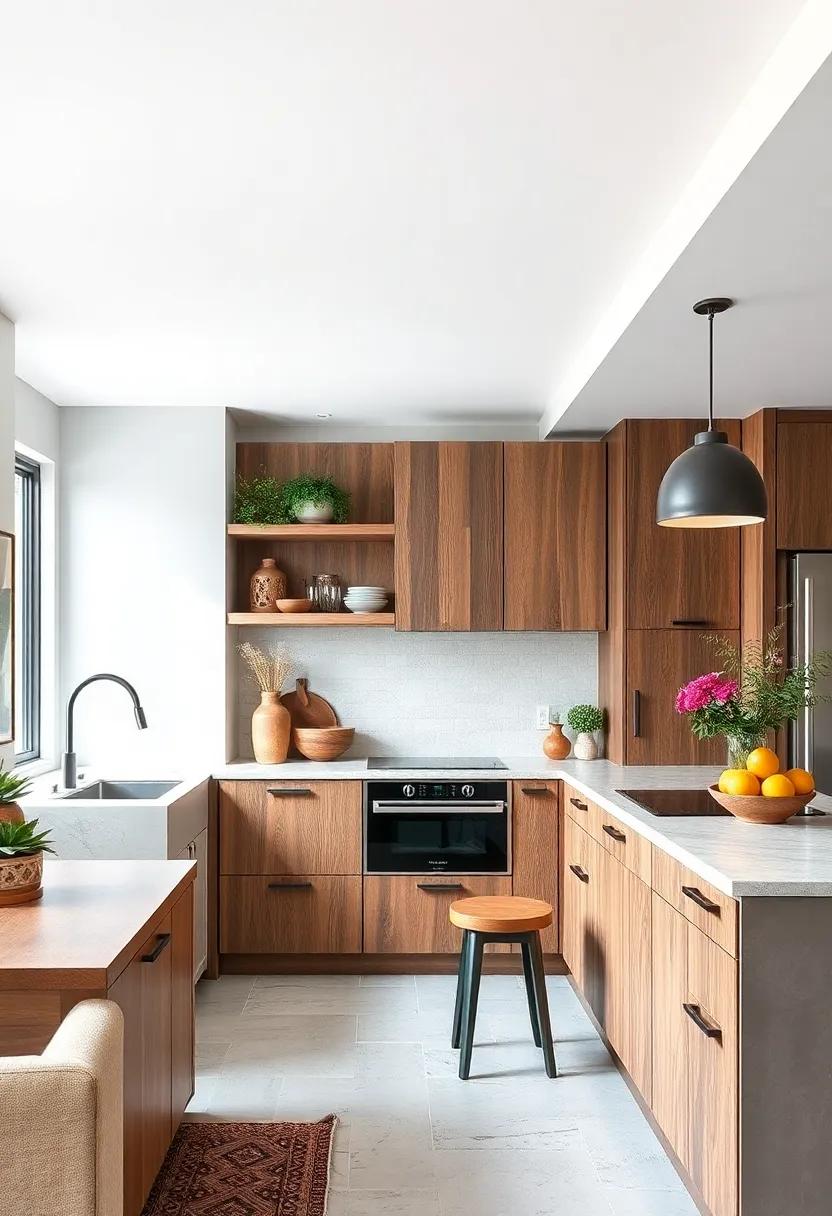 nature Inspired: Use cabinets crafted from reclaimed wood,allowing the rich grains and textures to shine through,creating a connection to nature