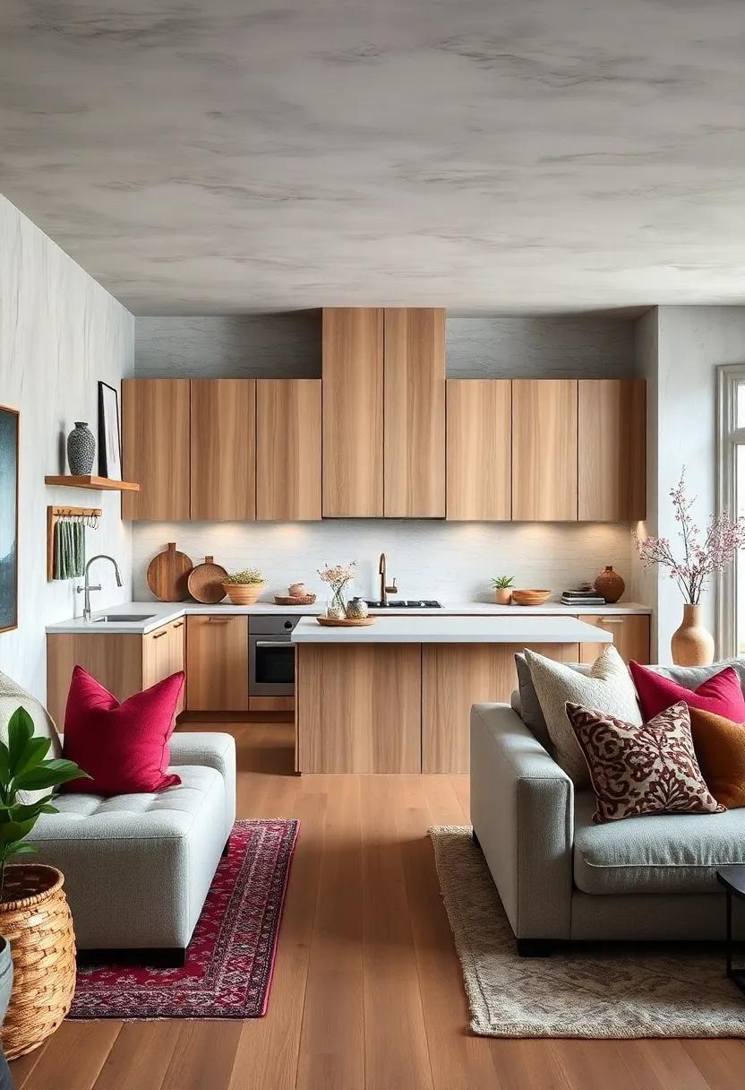 Open-Concept cohesion: Use cabinetry that matches your living space for a seamless flow between kitchen and dining, making entertaining effortless