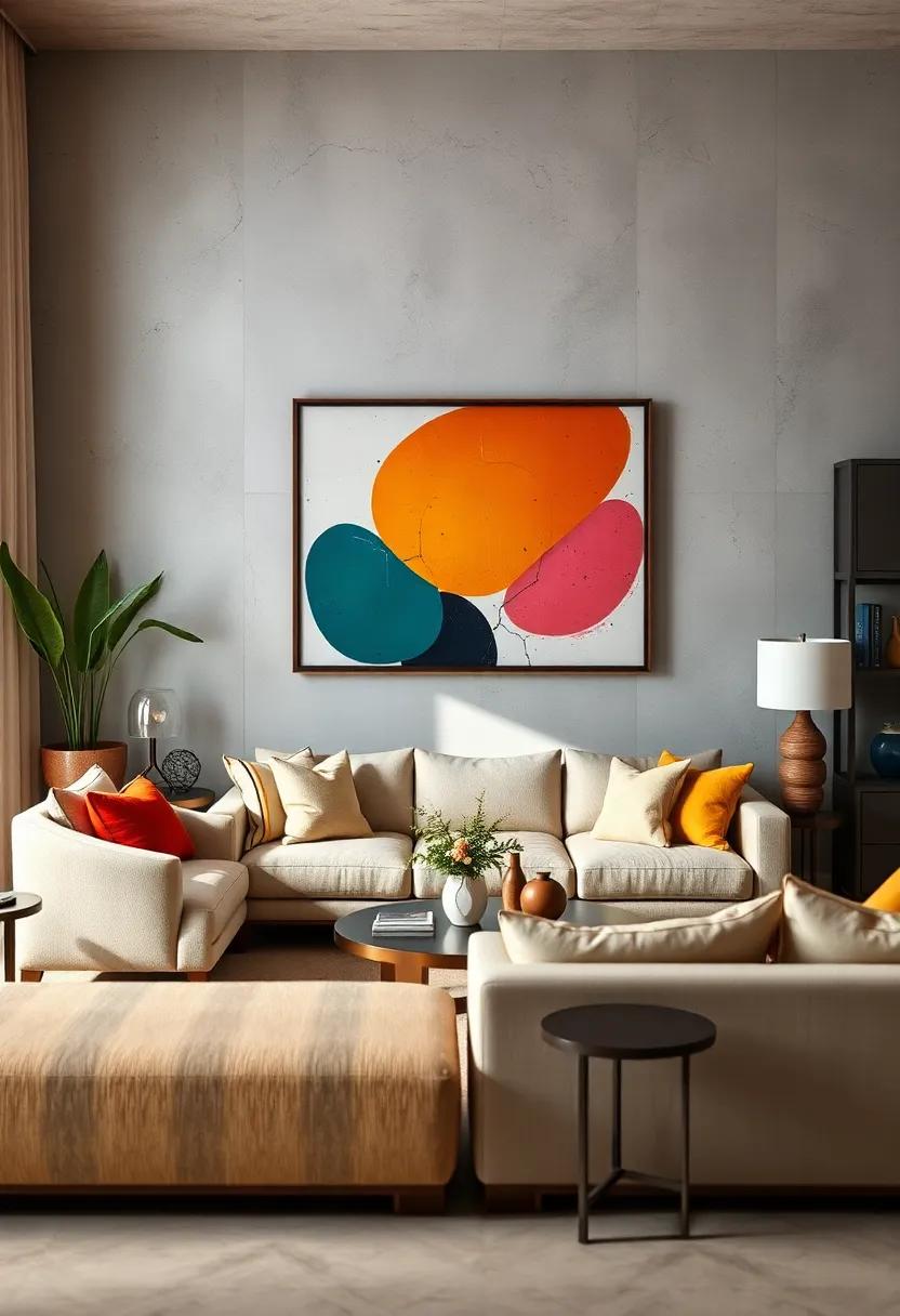 Experiment with ‍Abstract Shapes: ⁣Opt for abstract art ‍that⁣ features geometric ​patterns to provide a modern touch to your eclectic vibe