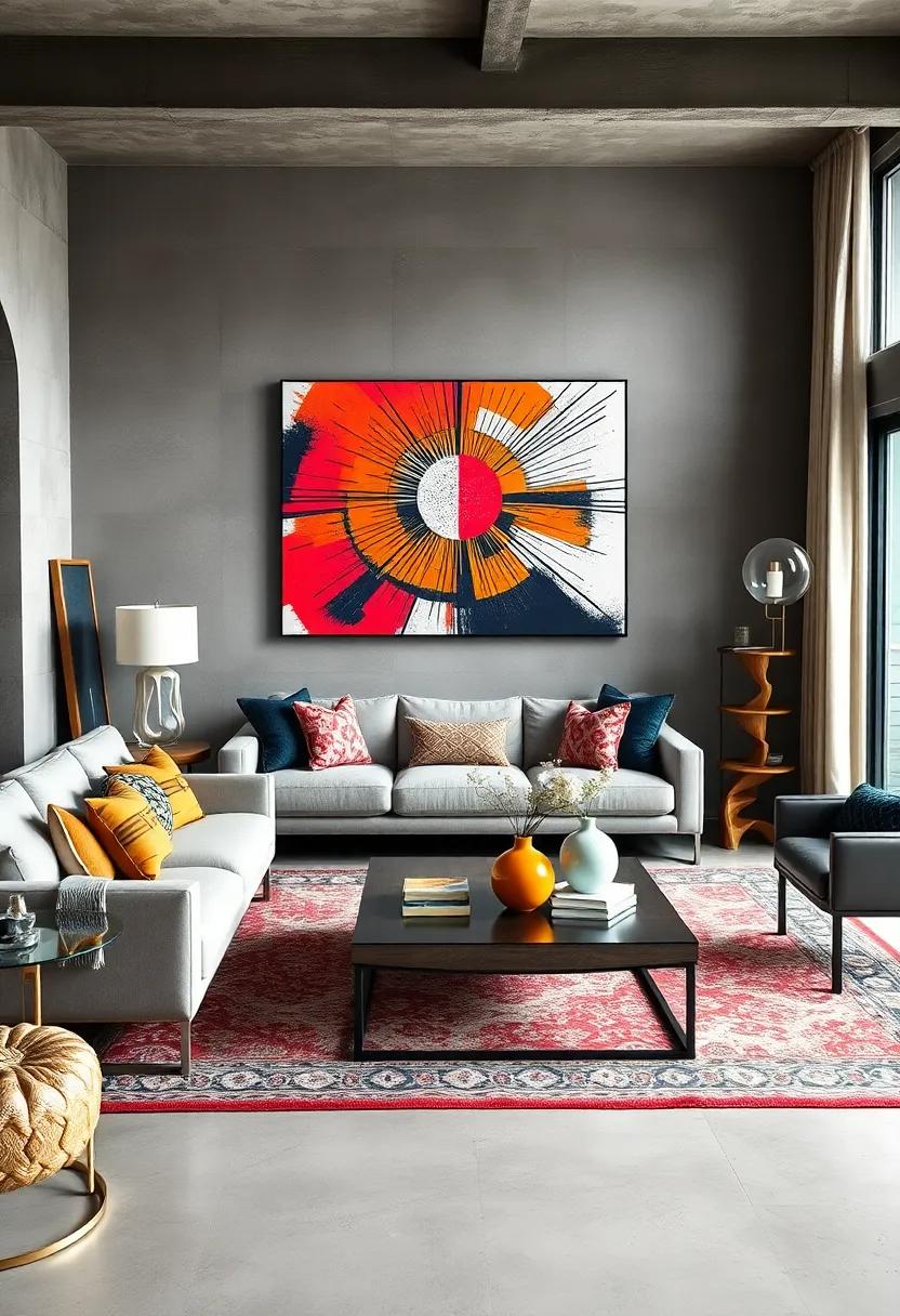Opt for Oversized Canvas Prints:⁤ Large canvas pieces can make a powerful statement and become conversation ⁢starters in your eclectic living​ room