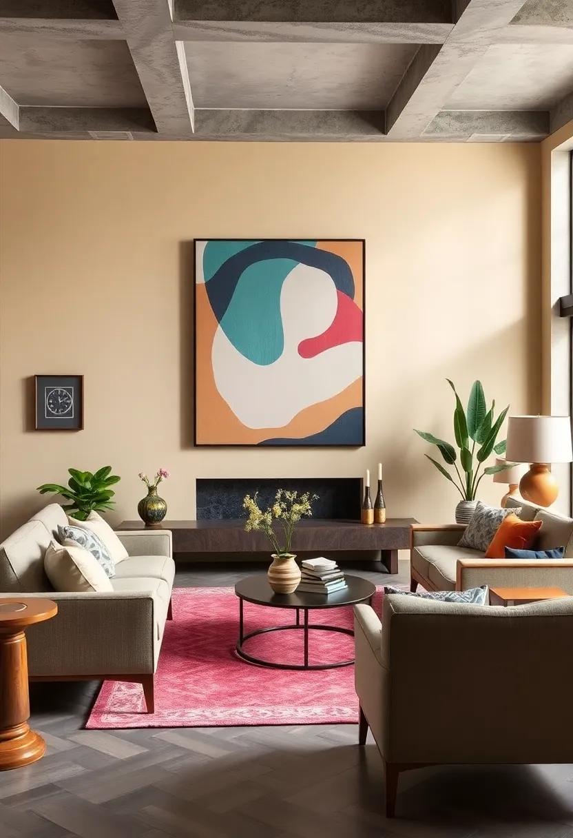 Layer Fabric ⁣Wall Hangings: Opt for woven wall​ art ​or​ macramé pieces that add a ‍soft texture and a touch​ of bohemian flair to ⁤your living room