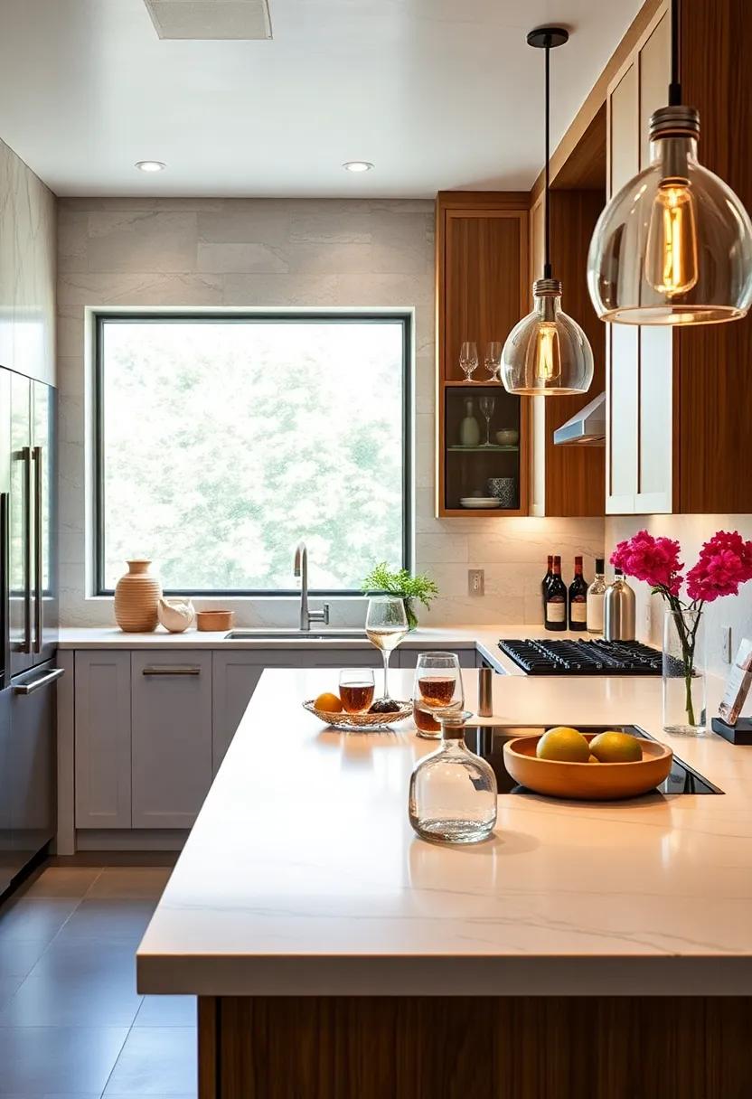 Introduce ⁢Decorative Barware:⁢ Display stylish barware or wine glasses ⁢on your peninsula to enhance the ‌visual appeal while ‍making entertaining easier