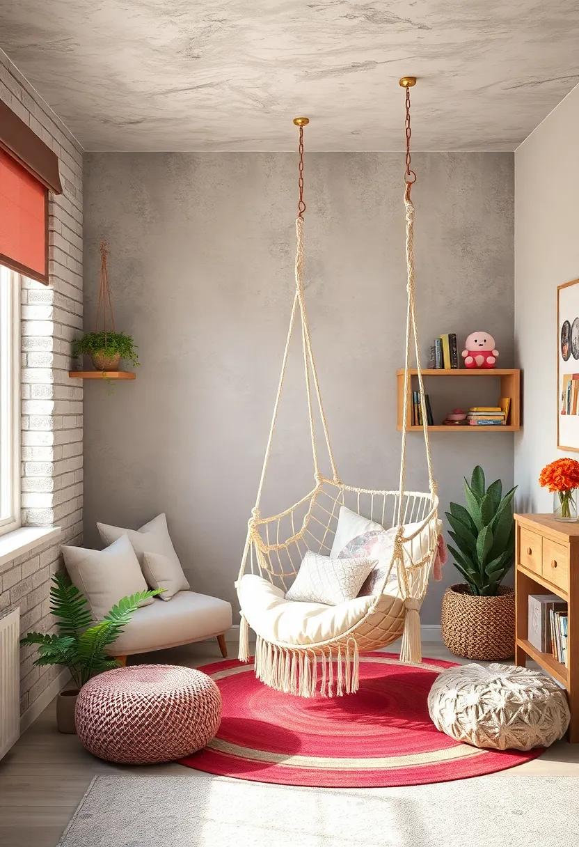 Hang a ⁣Hammock Chair: If‍ space allows, a small hammock chair can sway ⁣gently, creating a relaxing spot for reading