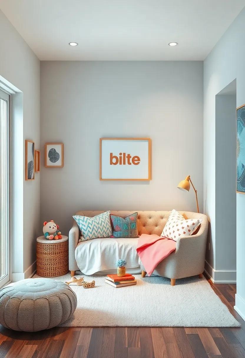 Personalize the Space: Hang up a name sign or artwork that reflects her personality, adding a touch of uniqueness to the nook