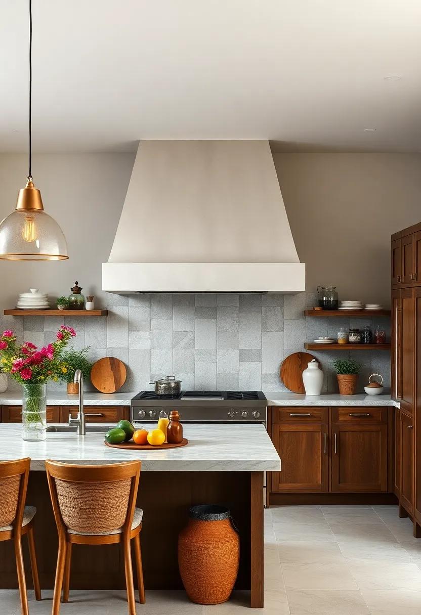 A smooth ​plaster hood showcases artisanal craftsmanship, fitting perfectly within the warm and rustic⁢ elements of this ‌charming countryside kitchen