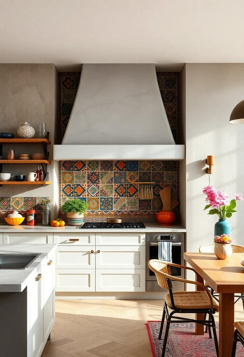 In this vibrant kitchen, a ⁣colorful handmade tile hood captures the essence of creativity, while an eclectic mix of patterns and textures enhances the lively ambiance