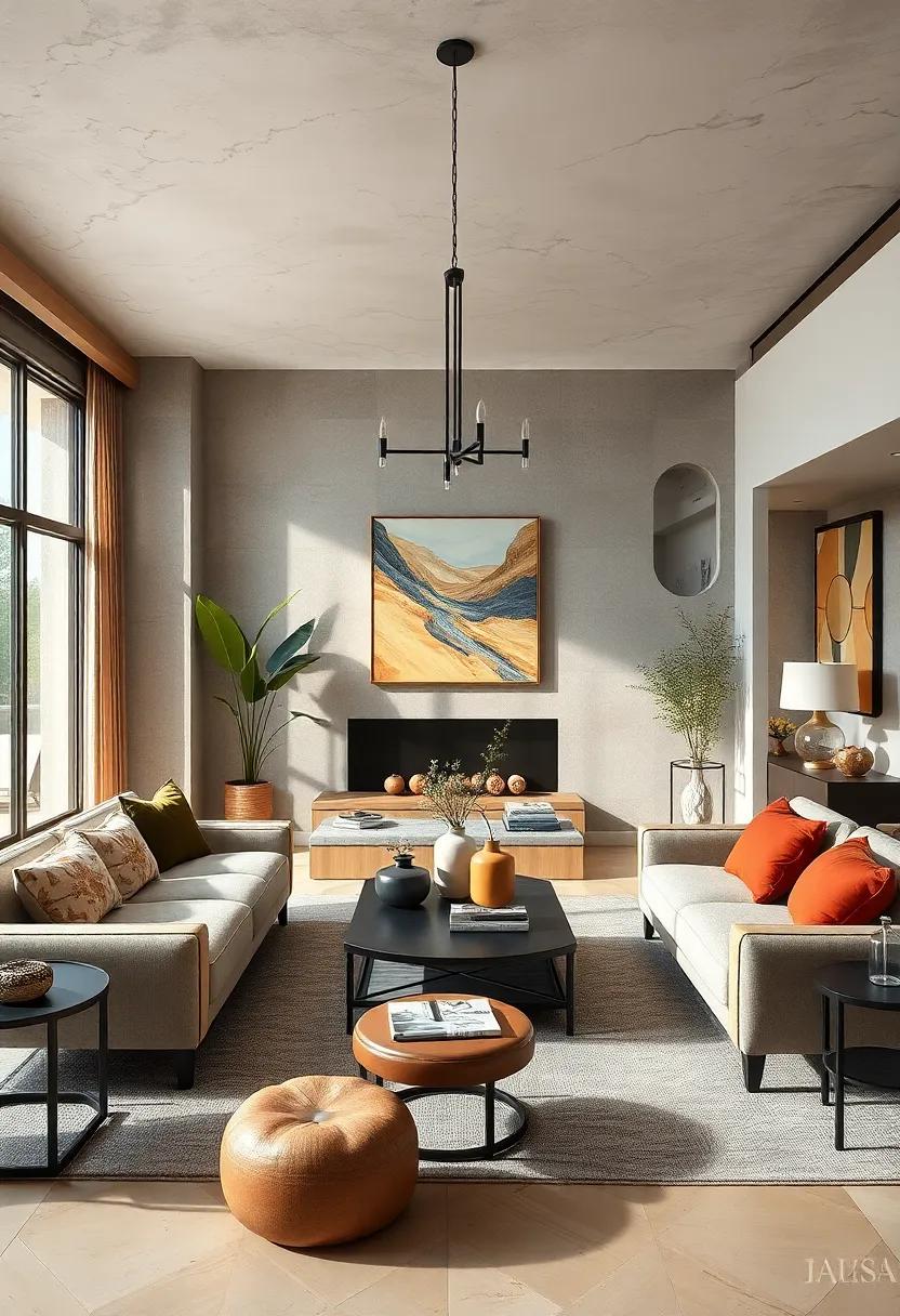 Focus on Balance: ⁤aim for​ a harmonious⁤ weight by ‌balancing large‍ traditional pieces with​ sleek modern accents around the⁢ room