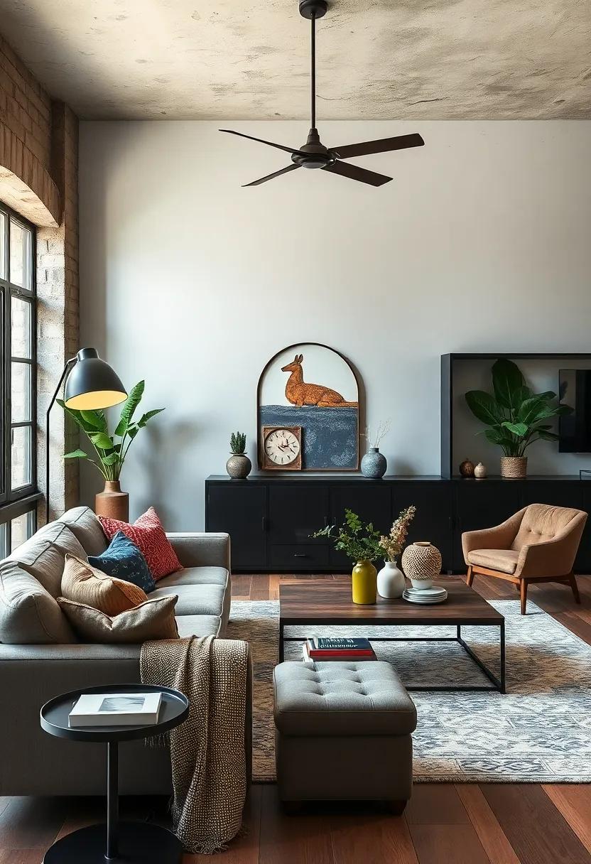 Choose ⁤Unique‌ Lighting Fixtures: Opt ⁢for unconventional lighting, like a vintage factory floor lamp, to serve as a conversation piece