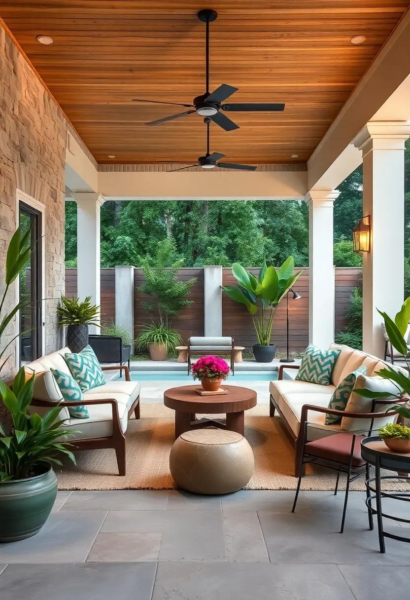 Eco-Friendly Spaces: Incorporate sustainable materials and energy-efficient⁢ lighting to cultivate an environmentally conscious patio