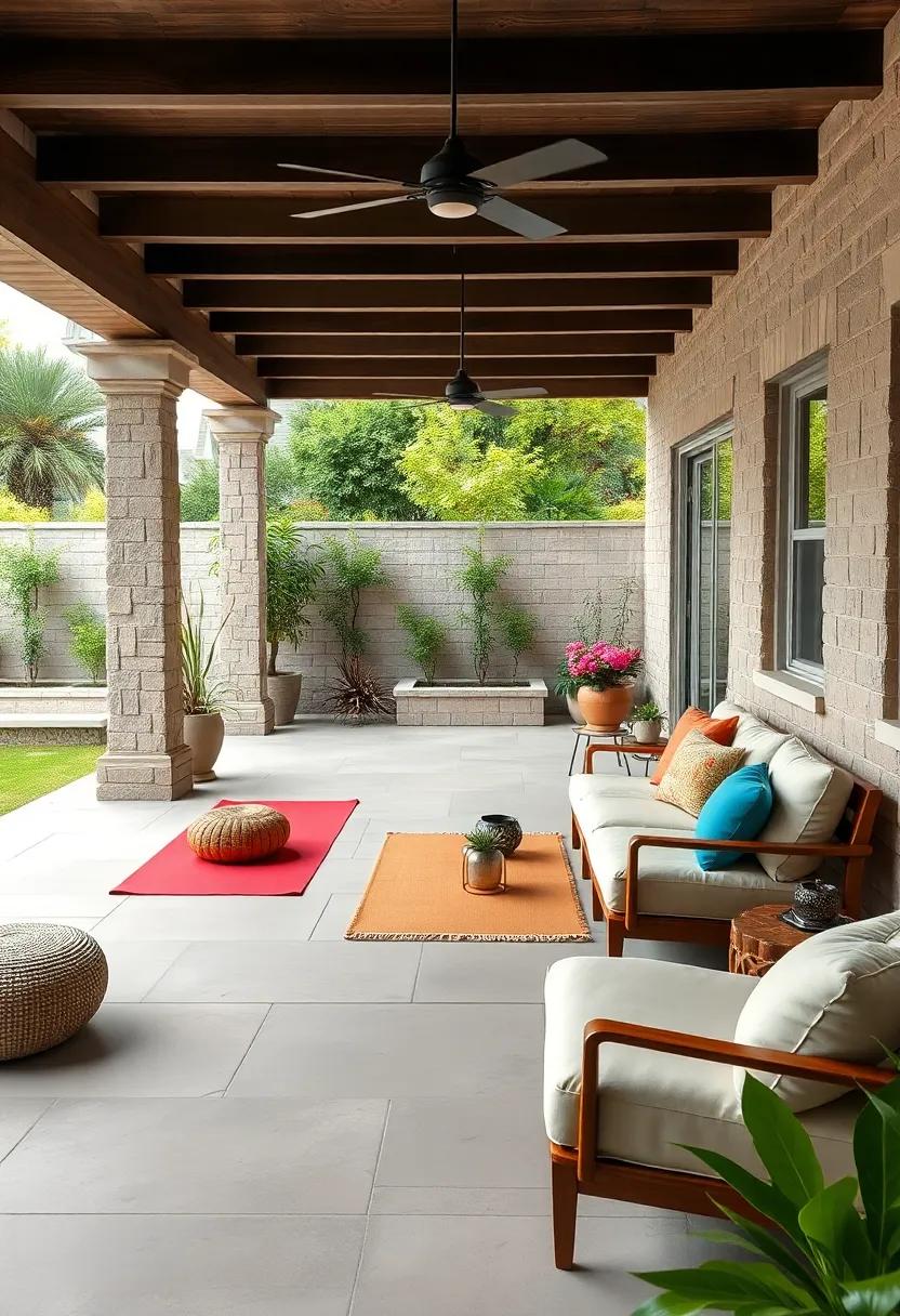 Dedicated Yoga or Exercise Area: Establish a peaceful corner with mats and props for yoga or outdoor‌ workouts,promoting wellness ⁣in your daily routine