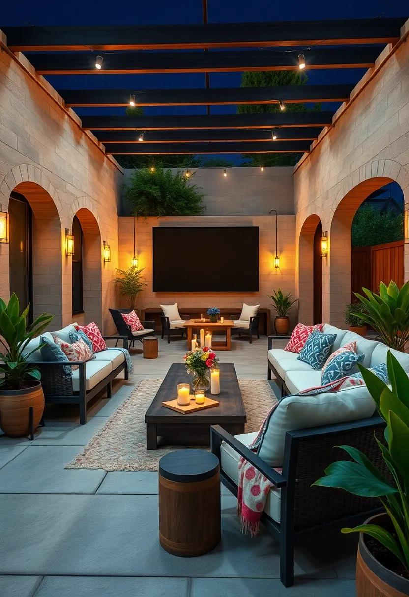 Movie Night Setup: Create ​a cozy outdoor cinema with a projector ​screen, comfy seating, and⁤ blankets for a unique movie night experience under the stars