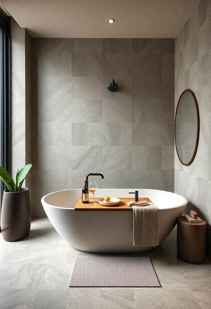 Bath Caddy: A wooden or bamboo ​bath caddy can lend an air of sophistication, allowing you to enjoy your favorite book or⁣ a glass ⁢of wine while soaking