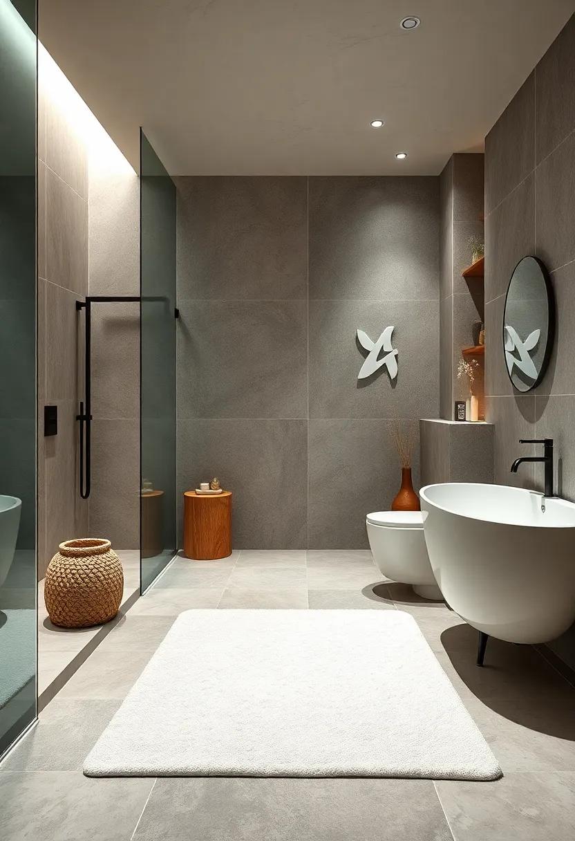 High-Quality Shower Mat:⁣ A​ soft, absorbent shower mat adds comfort underfoot and elevates the overall⁤ luxury feel of your bathroom space